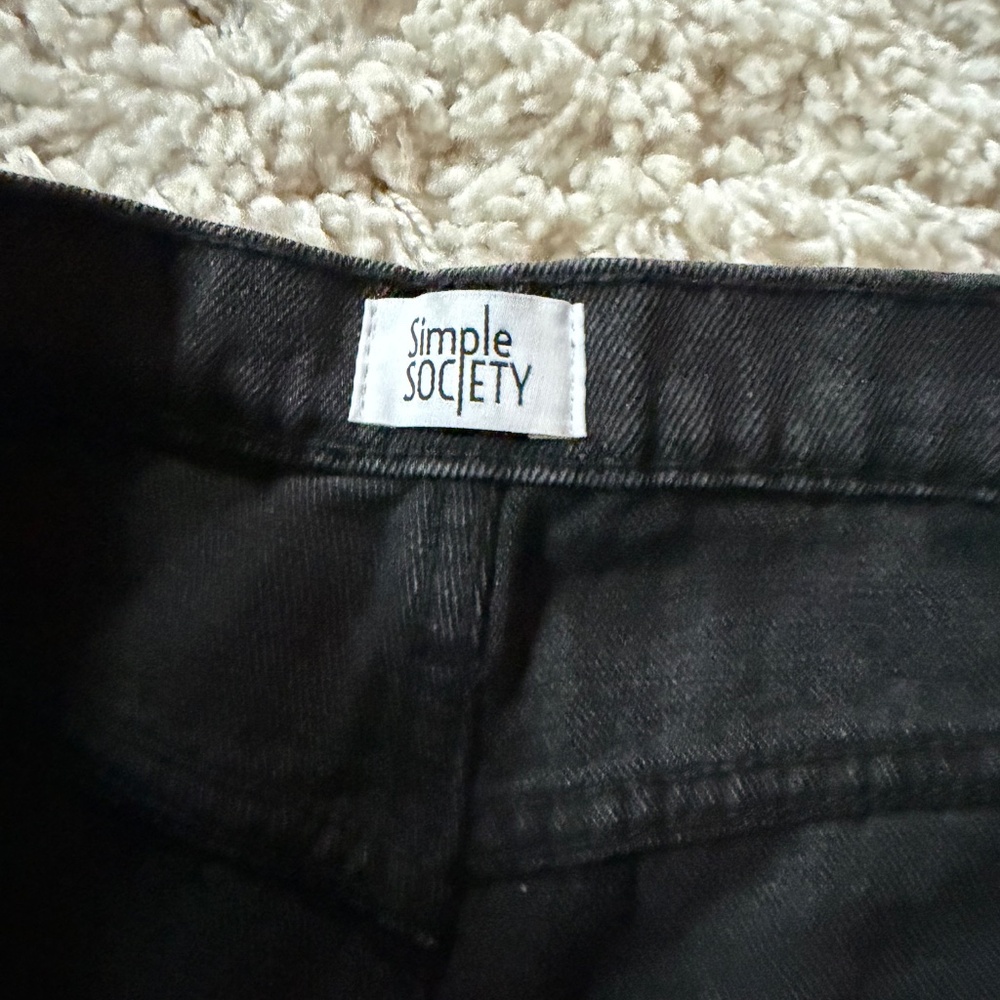 Classic Studio Y Charcoal NWT dark wash black denim high rise Women's Straight J - Picture 8 of 9